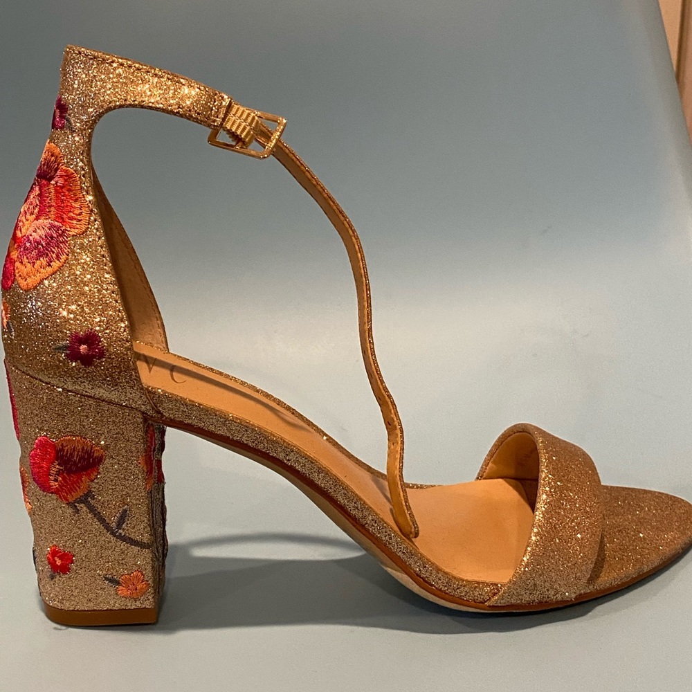 INC Gold Evening Sandal